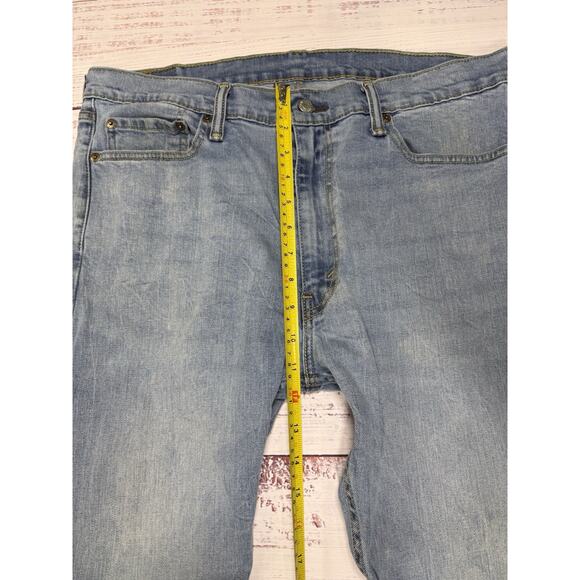 Levi's 513 Men's Slim Straight Men's Size 36Wx30L Faded Blue Denim Well Worn - Picture 7 of 9